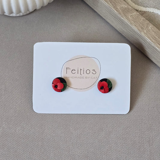 Small poppy studs
